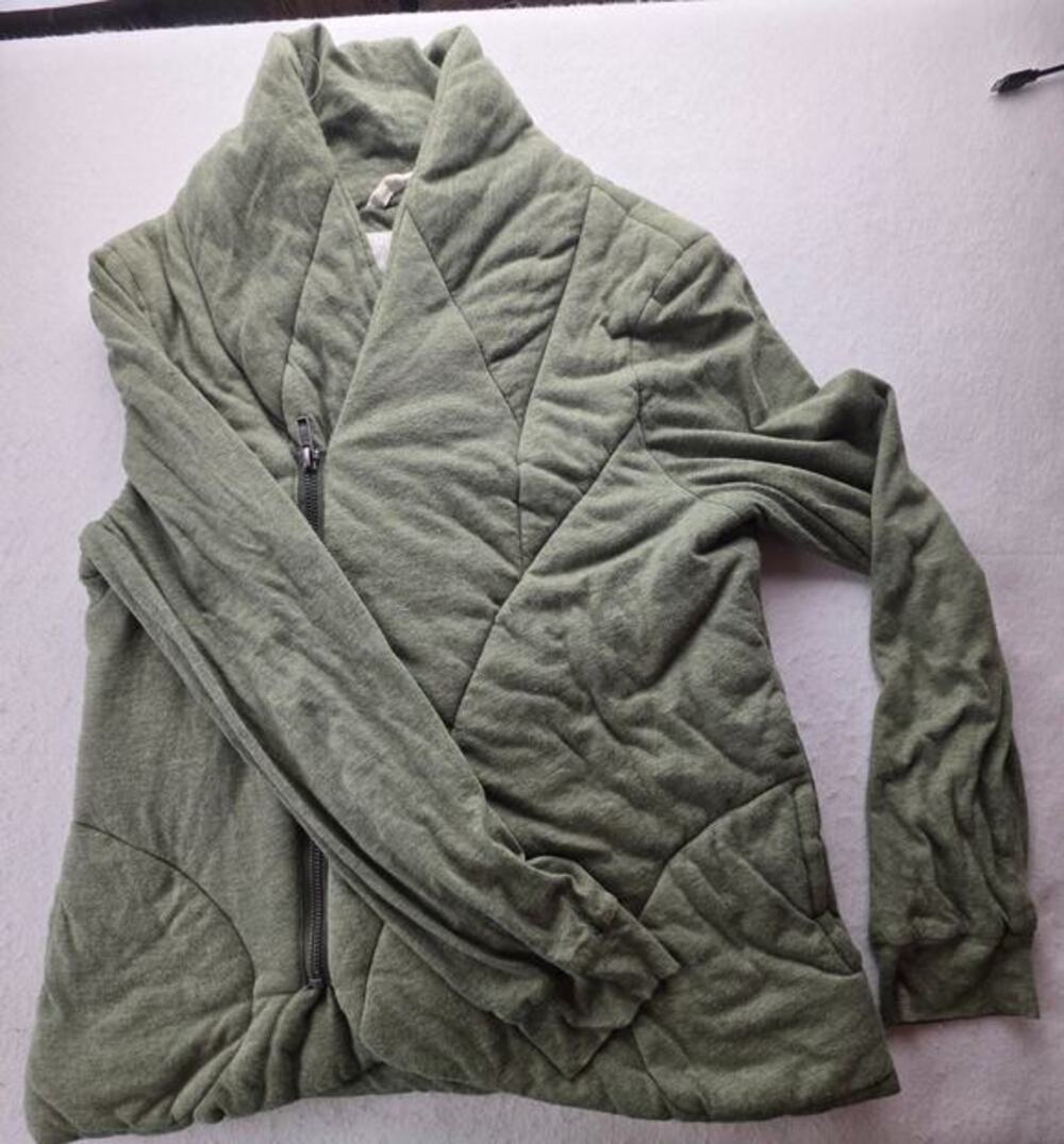 Anthropologie Saturday Sunday Green Quilted Patch Jacket Size Small